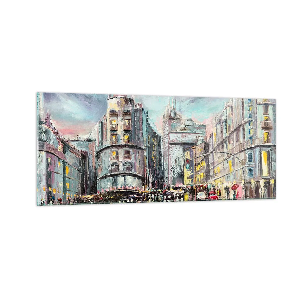 Glastavla - Bild på glas - Det blir en lyckad kväll - 100x40 cm