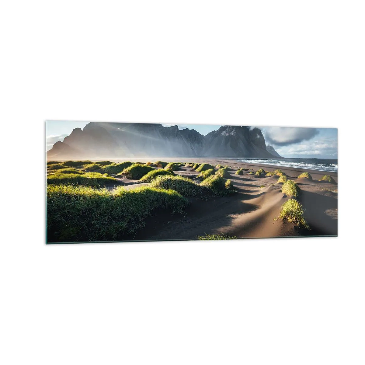 Glastavla - Bild på glas - Elementens harmoni - 140x50 cm