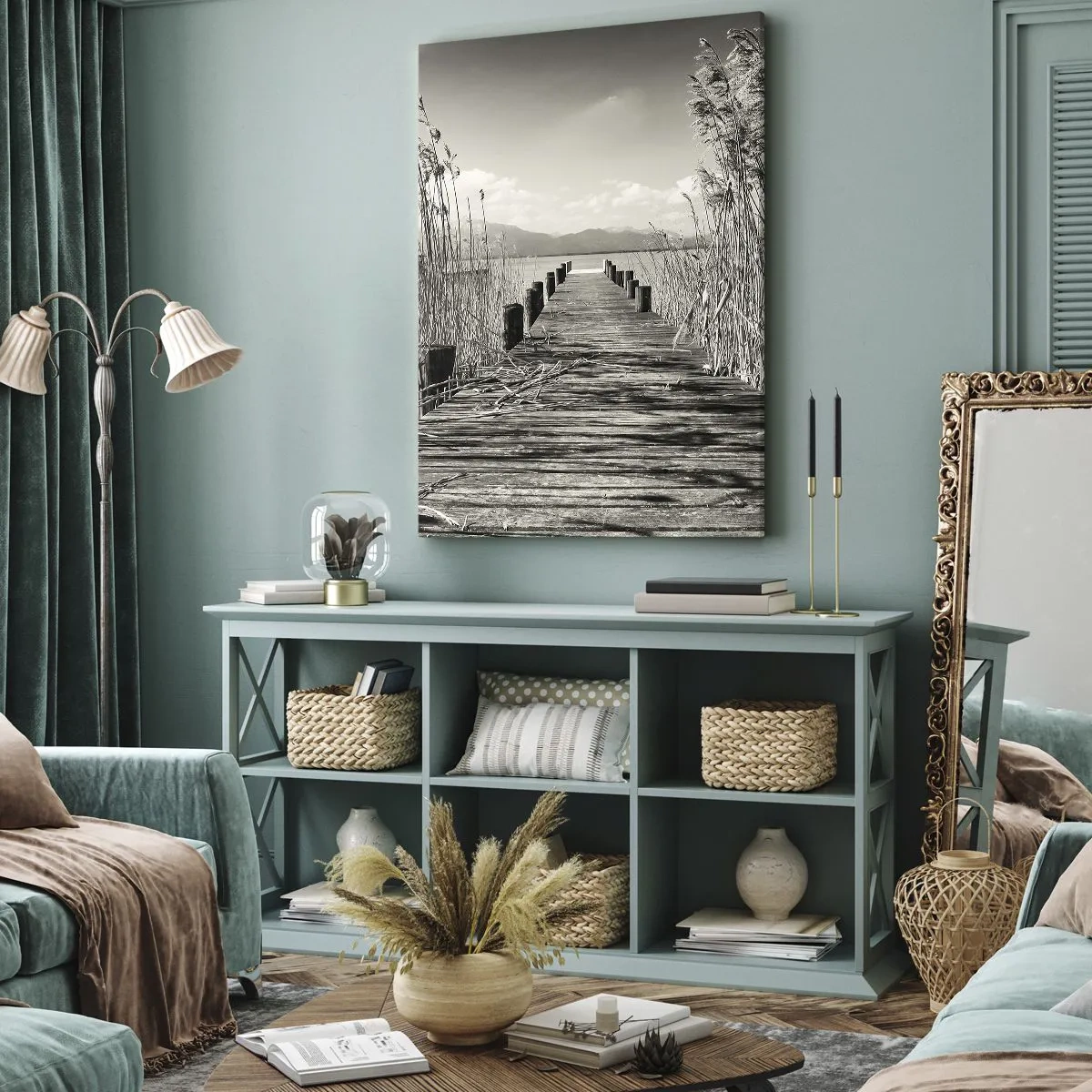 Canvastavla - Bild på duk - I gräsets fristad - 80x120 cm