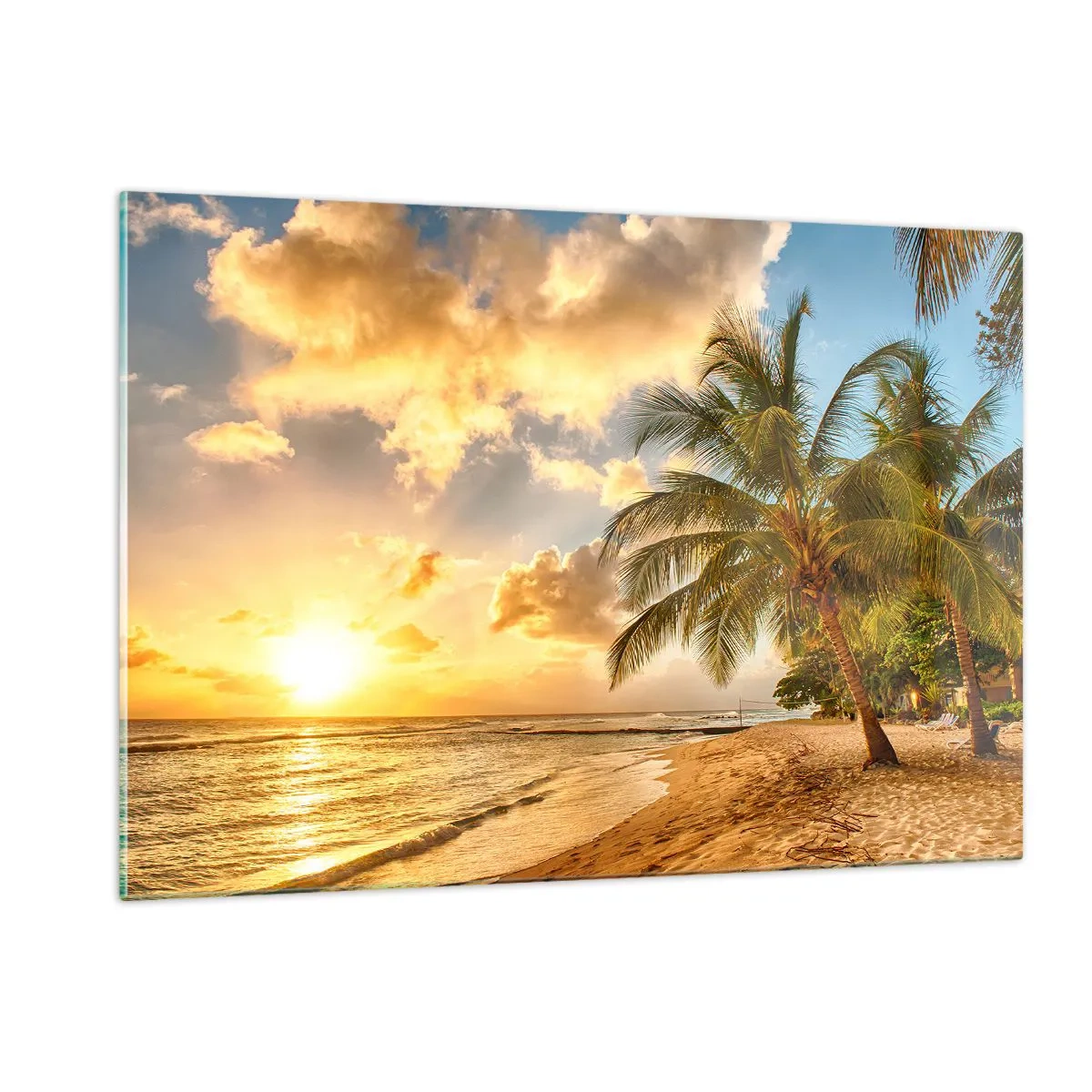 Glastavla - Bild på glas - Evig sommar, alltid semester - 120x80 cm