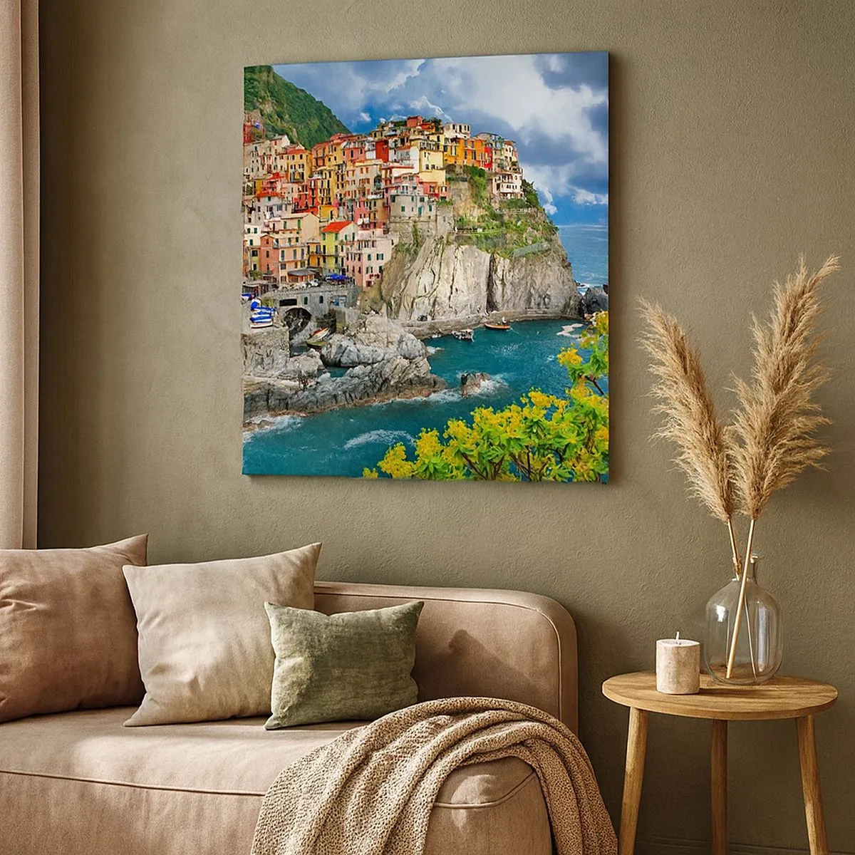 Canvastavla - Bild på duk - I bergets famn - 30x30 cm