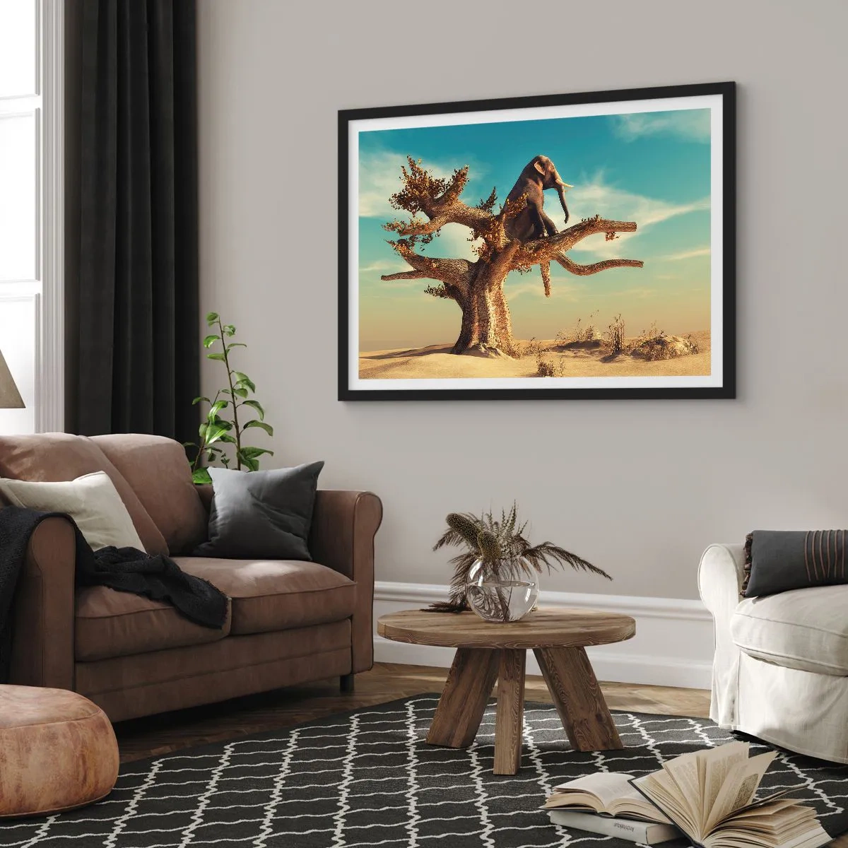 Affisch i svart ram - Ny synvinkel - 50x40 cm