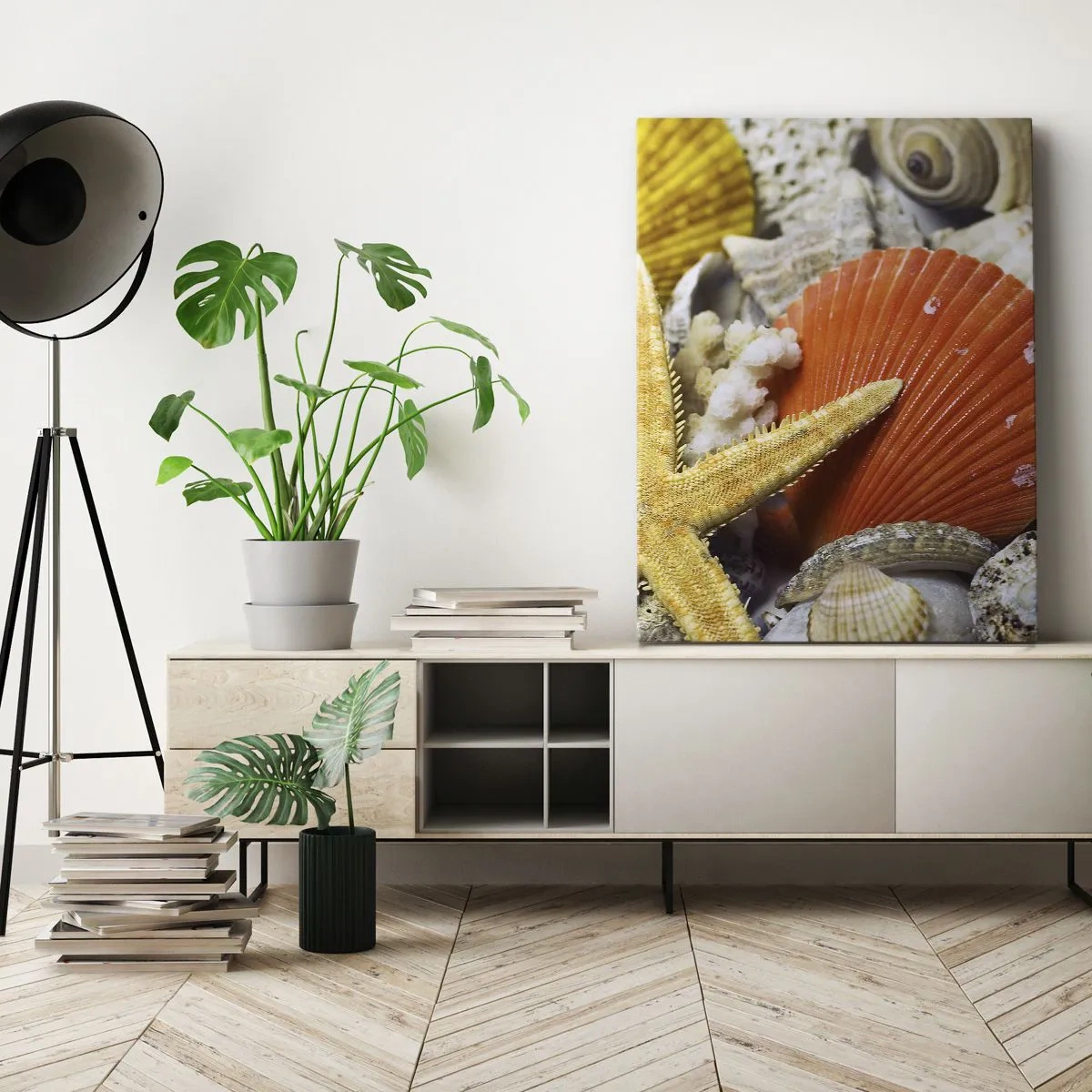 Canvastavla - Bild på duk - Havets skatter - 50x70 cm