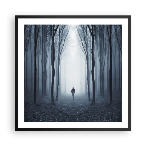 Affisch i svart ram - Och allt är enkelt och klart - 60x60 cm