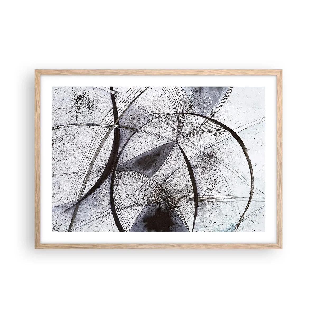 Affisch i ram av ljusek - Futuristisk fantasi - 70x50 cm