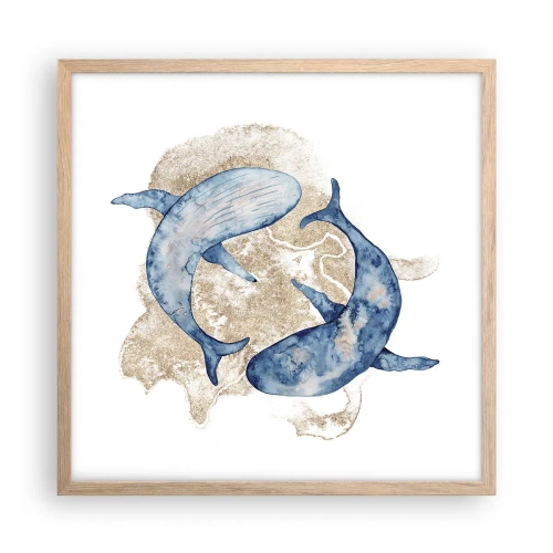 Affisch i ram av ljusek - Vänskap eller kärlek? - 50x50 cm