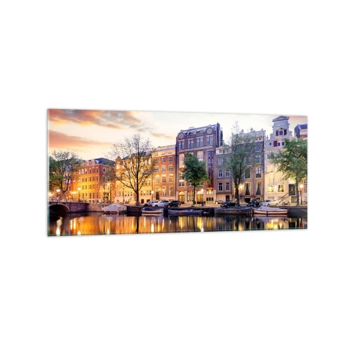 Glastavla - Bild på glas - Återhållsam och lugn holländsk skönhet - 120x50 cm