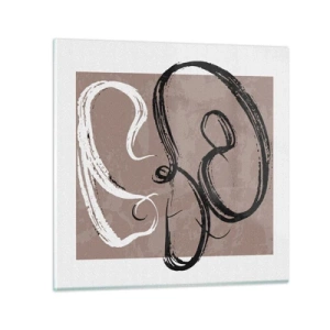 Glastavla - Bild på glas - Komposition - sökande efter fullständighet - 30x30 cm