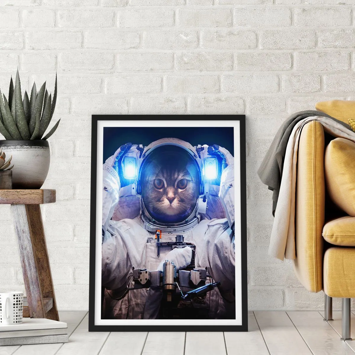 Affisch i svart ram - Houston, ni har problem - 61x91 cm