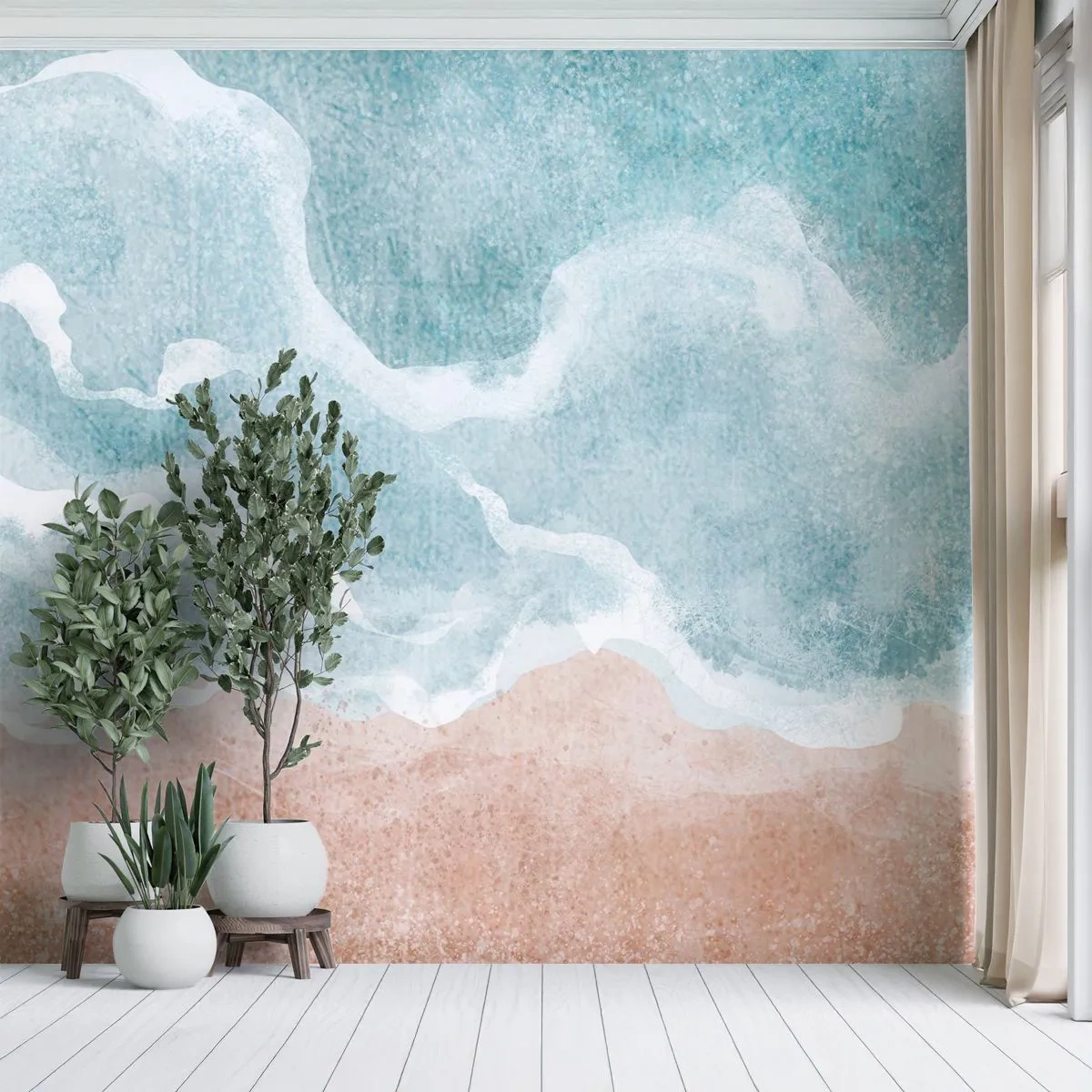 Fototapet Standard Eco - Abstraktion i moln - Strand, Landskap, Hav - 350x256 cm