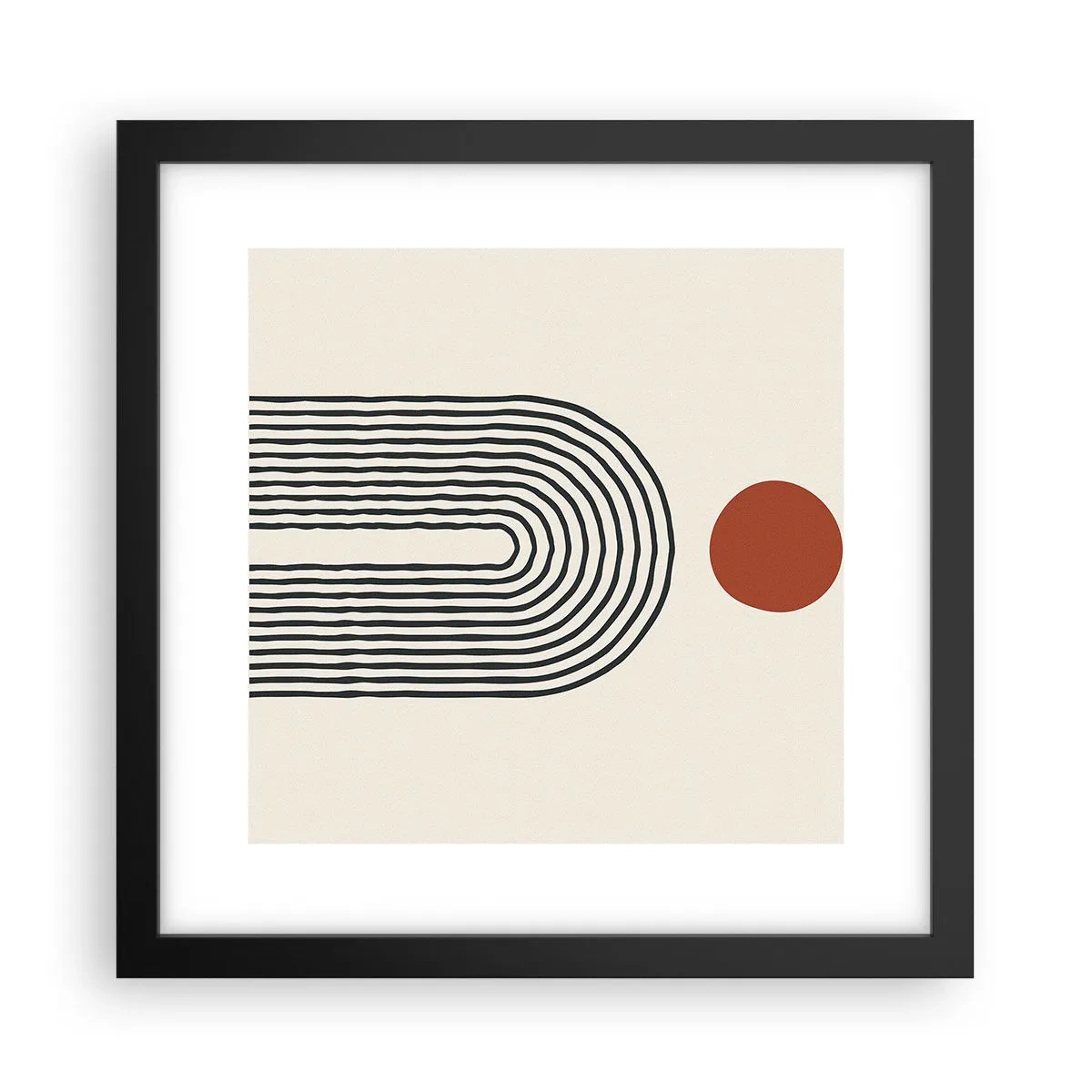 Affisch i svart ram - Formernas och färgernas magnetism - 30x30 cm