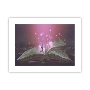 Affisch - Inbjudan till en annan värld - läs! - 40x30 cm