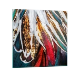 Glastavla - Bild på glas - flyghemligheter - 30x30 cm