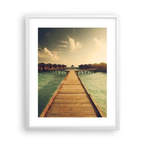 Affisch i vit ram - Varm inbjudan - 40x50 cm