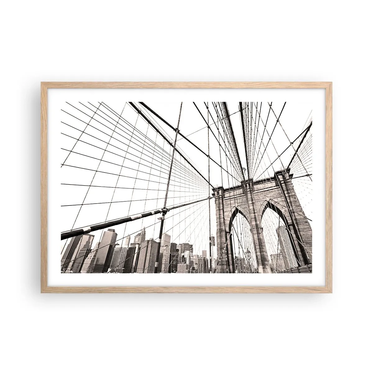 Affisch i ram av ljusek - Domkyrkan i New York - 70x50 cm