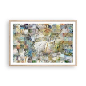 Affisch i ram av ljusek - Geometrisk omblandning - 91x61 cm