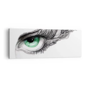 Canvastavla - Bild på duk - Vacker och redo för attack - 140x50 cm