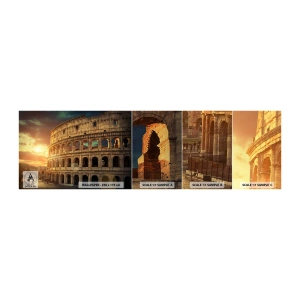 Fototapet Prov Standard Eco - Kolossalt intryck - Colosseum, Rom, Arkitektur - 100x30 cm