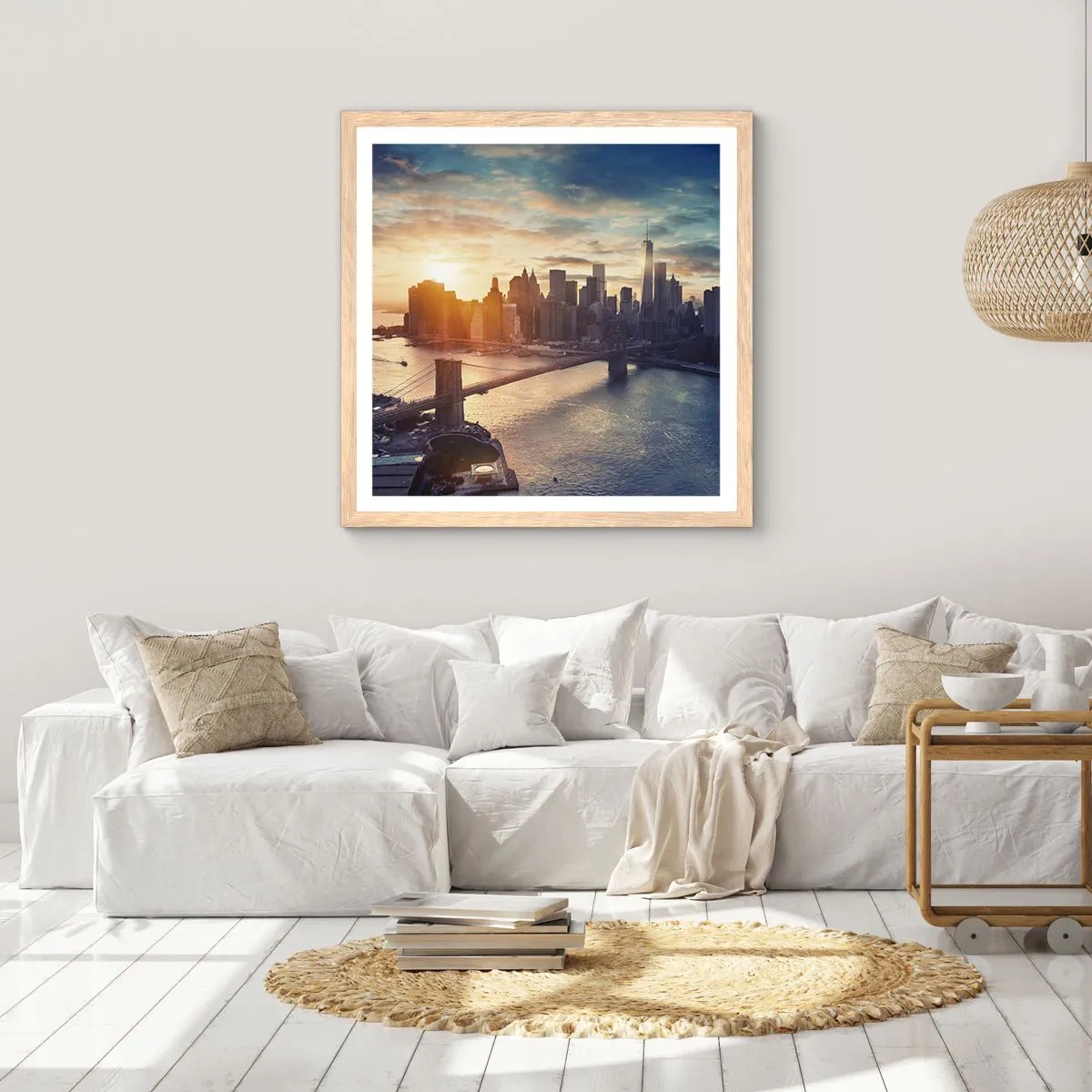 Affisch i ram av ljusek - Västkulturens monument - 60x60 cm