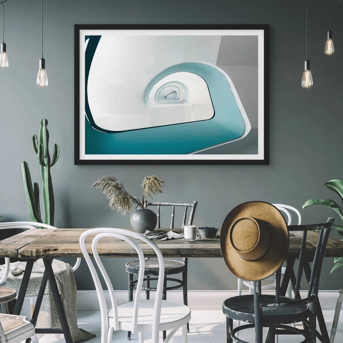 Affisch i svart ram - Till det blåas botten - 50x40 cm