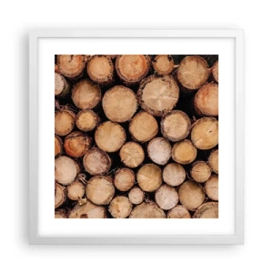 Affisch i vit ram - Ny början - 40x40 cm