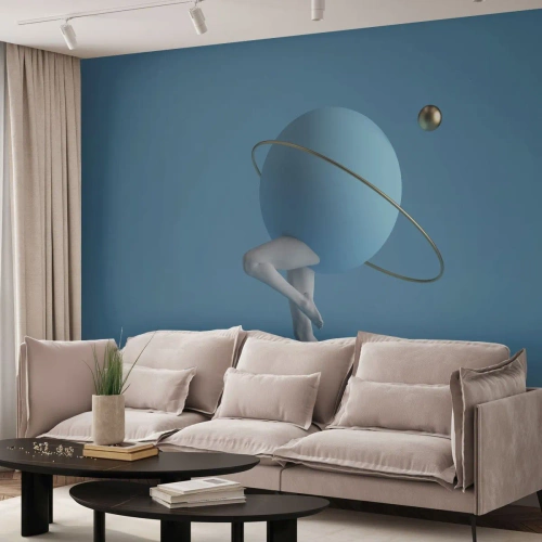 Självhäftande Fototapet Deluxe Sticker - Och planeterna blir galna - Abstraktion, Ben, Tredimensionell - 400x280 cm