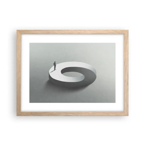 Affisch i ram av ljusek - Och försök att vara klok - 40x30 cm