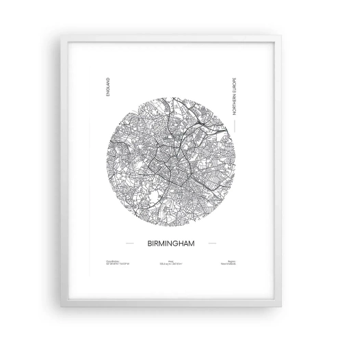 Affisch i vit ram - Birminghams anatomi - 40x50 cm