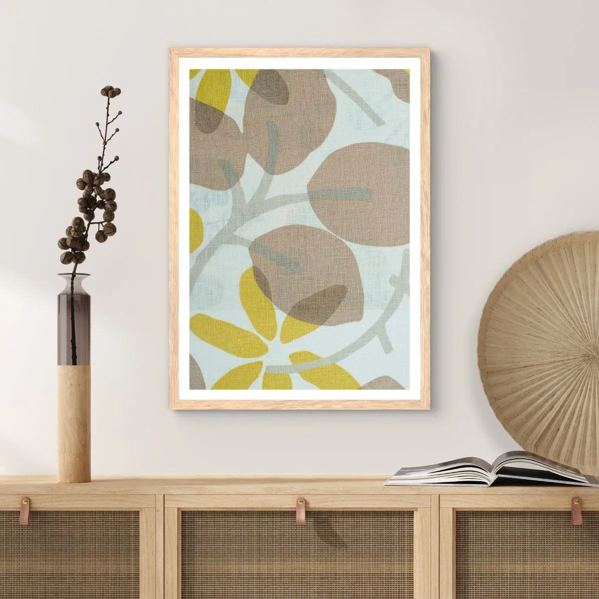 Affisch i ram av ljusek - Komposition i solskenet - 70x100 cm