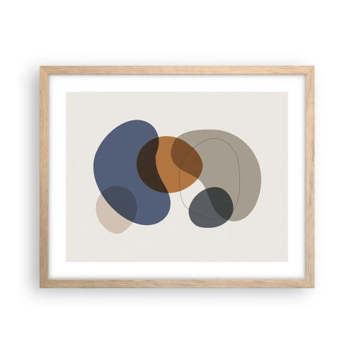 Affisch i ram av ljusek - Färgernas droppar - 50x40 cm