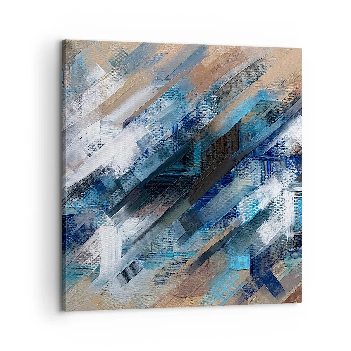 Canvastavla - Bild på duk - På en blå sluttning - 60x60 cm