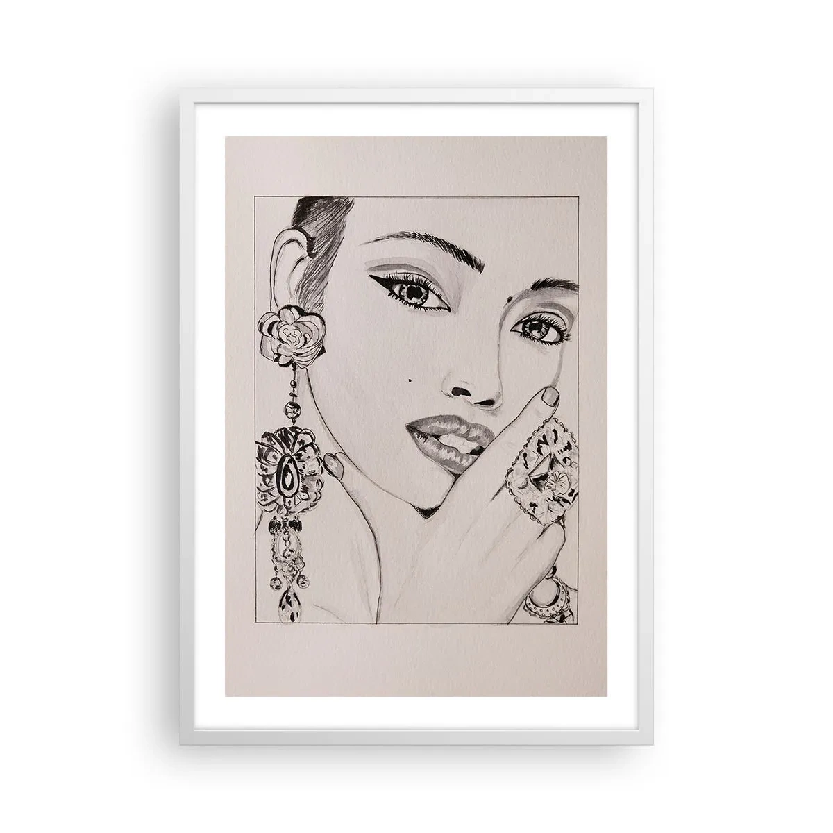 Affisch i vit ram - Den vackraste juvelen - 50x70 cm