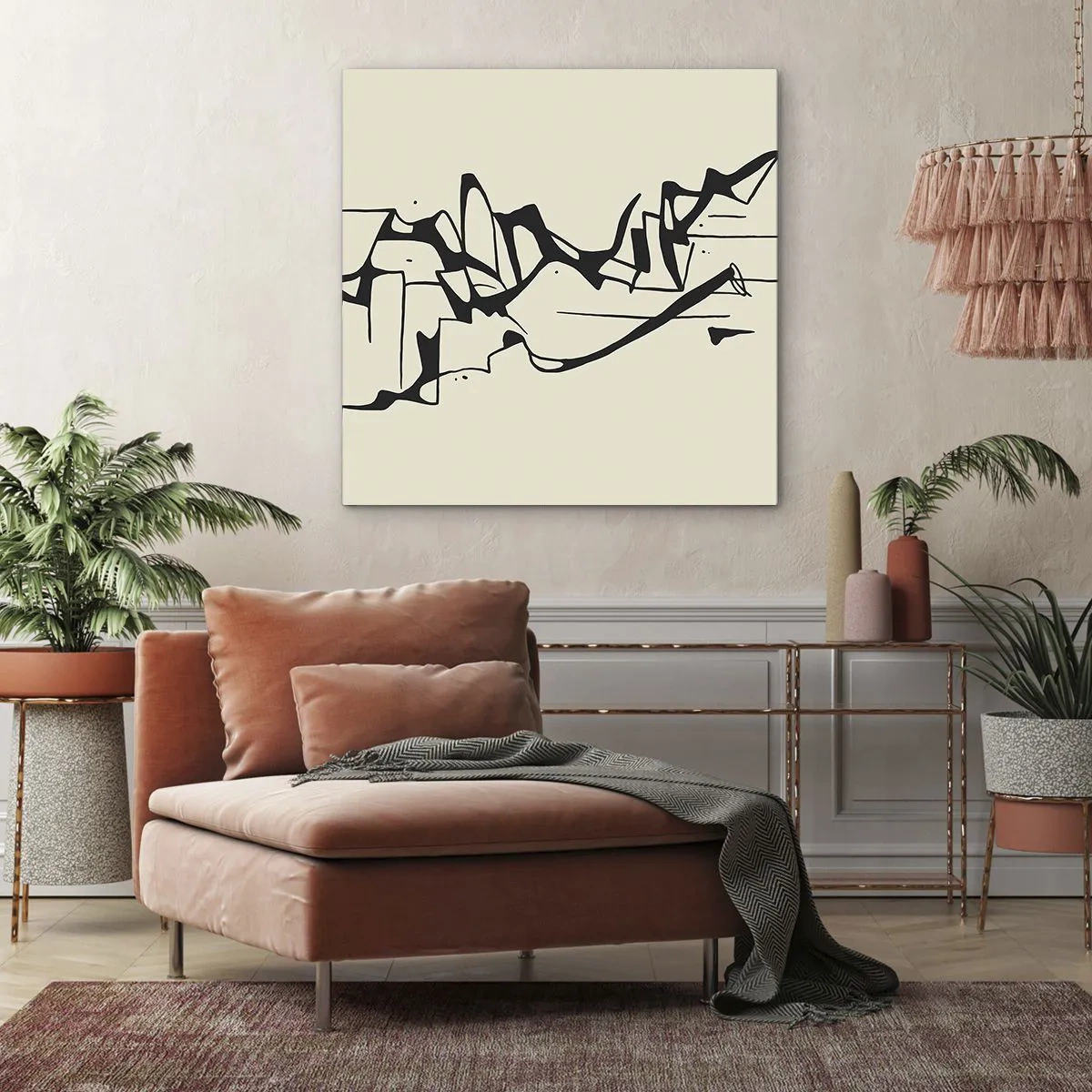 Canvastavla - Bild på duk - Kanske ett landskap - 50x50 cm