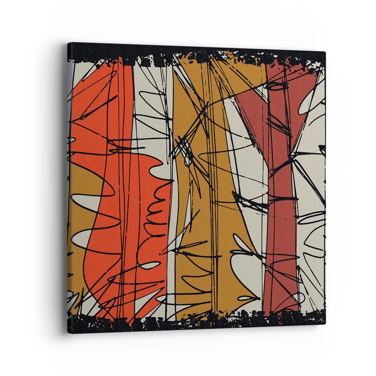 Canvastavla - Bild på duk - Spontan komposition - 40x40 cm