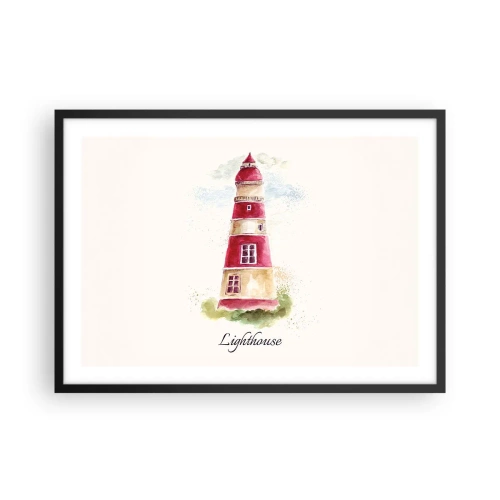 Affisch i svart ram - Det är alltid något väder - 70x50 cm