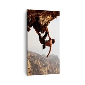 Canvastavla - Bild på duk - Världen i näven - 55x100 cm