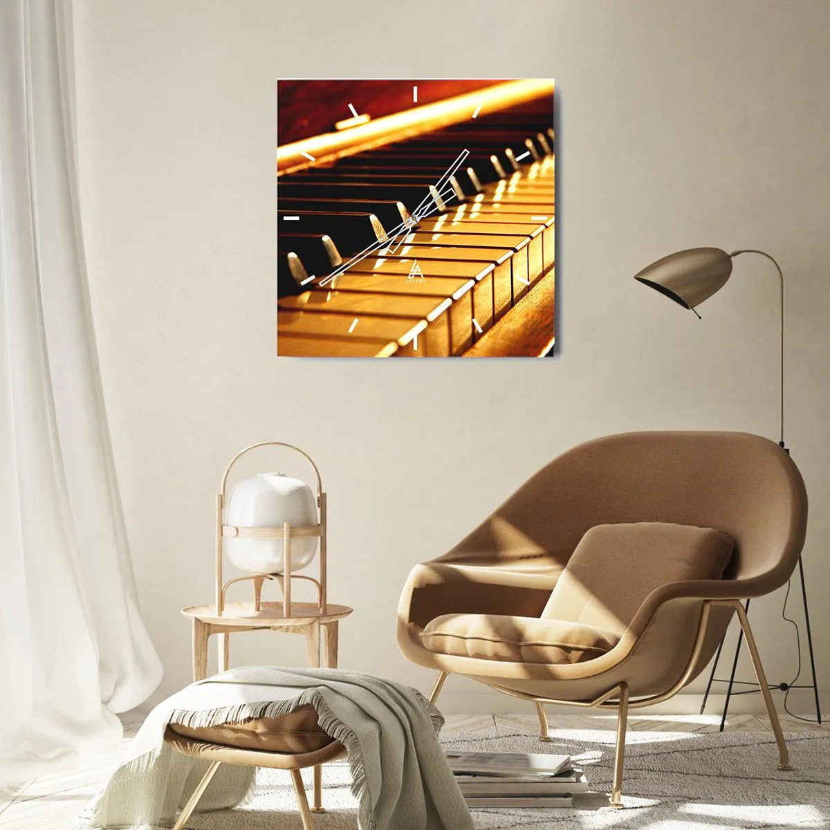 Väggklocka - Klocka på glas - Obegränsade möjligheter - 40x40 cm