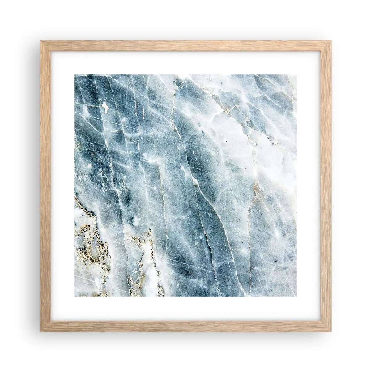 Affisch i ram av ljusek - Isvärld - 40x40 cm