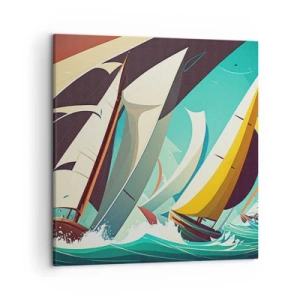 Canvastavla - Bild på duk - Icke rädda för elementen - 50x50 cm