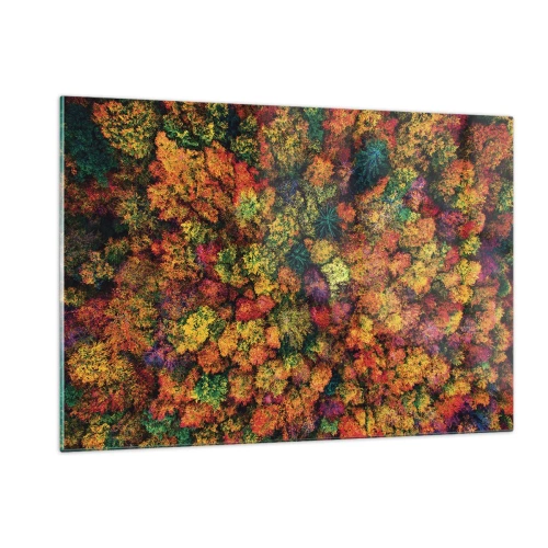 Glastavla - Bild på glas - Höstträdens bukett - 120x80 cm