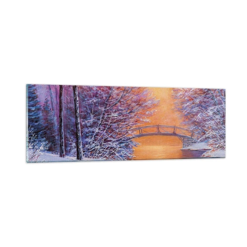 Glastavla - Bild på glas - Låt oss mötas här - 90x30 cm