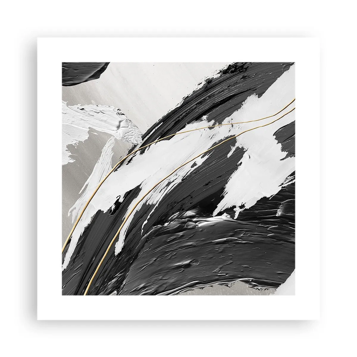 Affisch - Storslagen abstraktion - 40x40 cm