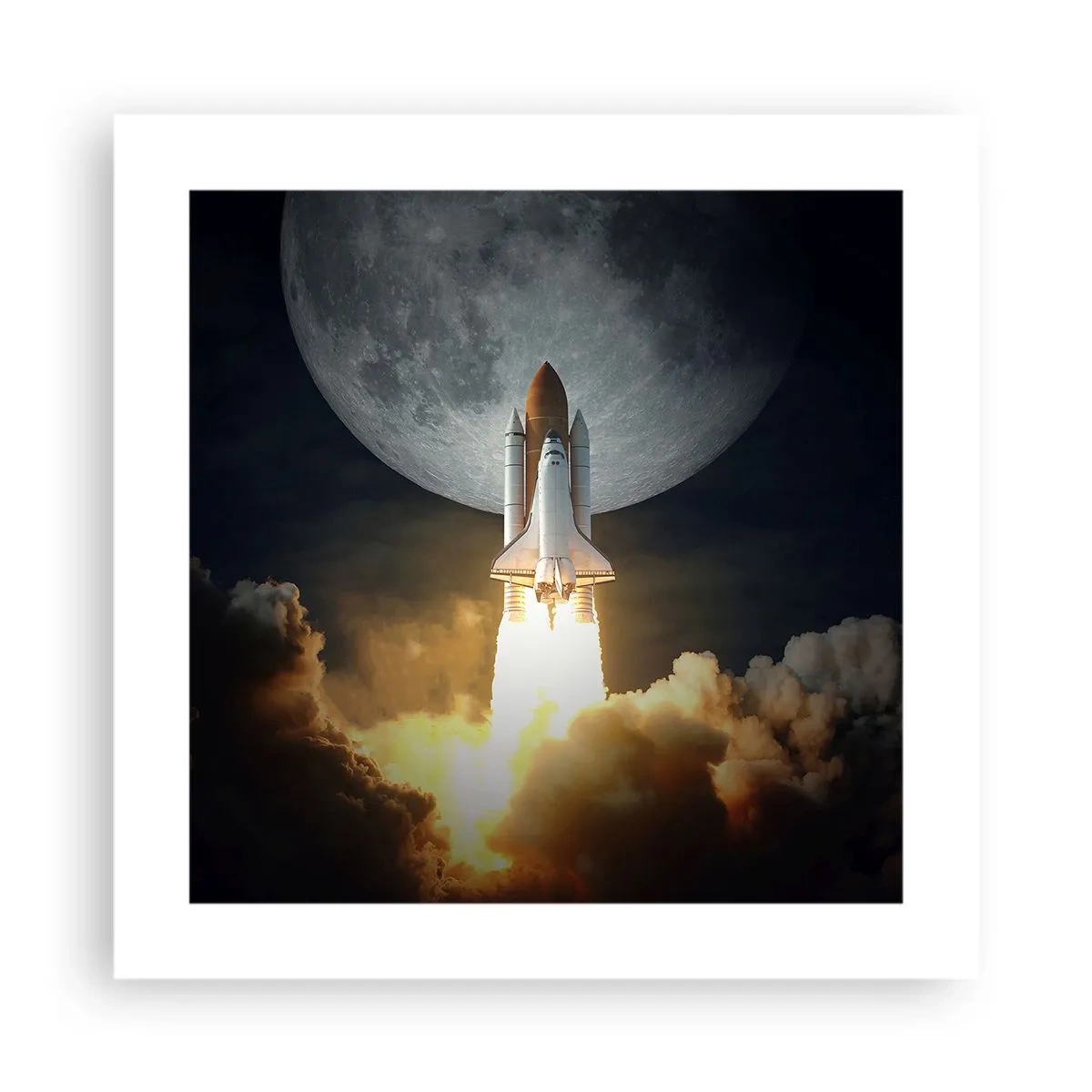 Affisch - Början på ett utomjordiskt äventyr - 40x40 cm