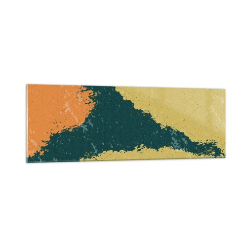 Glastavla - Bild på glas - Abstraktion - i slow motion - 90x30 cm