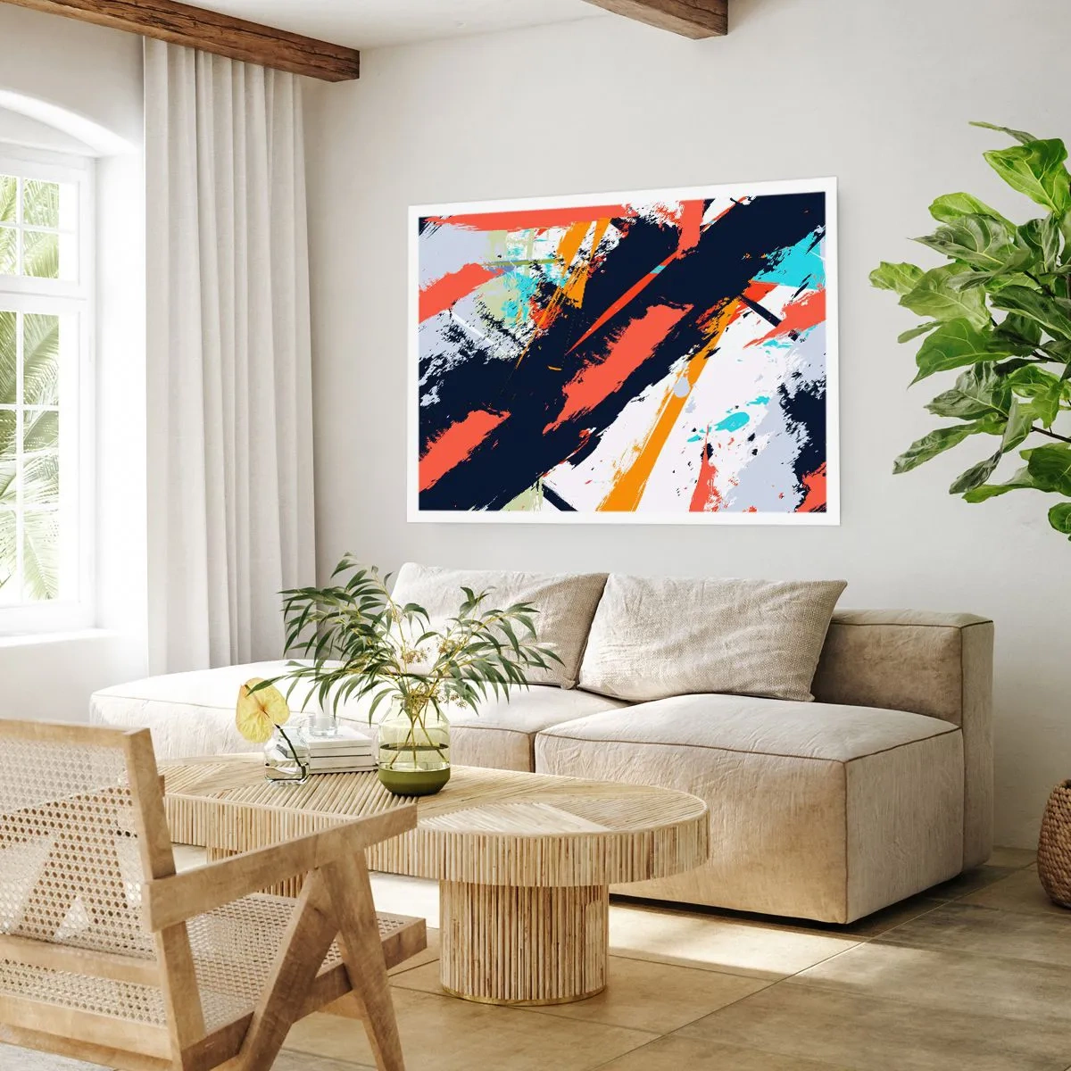 Affisch - Dynamisk komposition - 100x70 cm