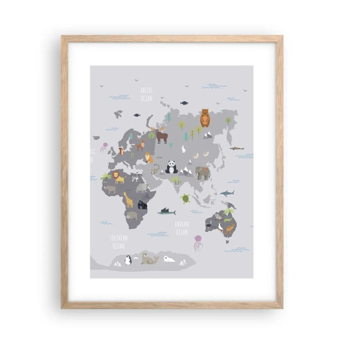 Affisch i ram av ljusek - Säg varifrån du är... - 40x50 cm