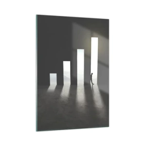 Glastavla - Bild på glas - Framgång - ett intryck - 50x70 cm