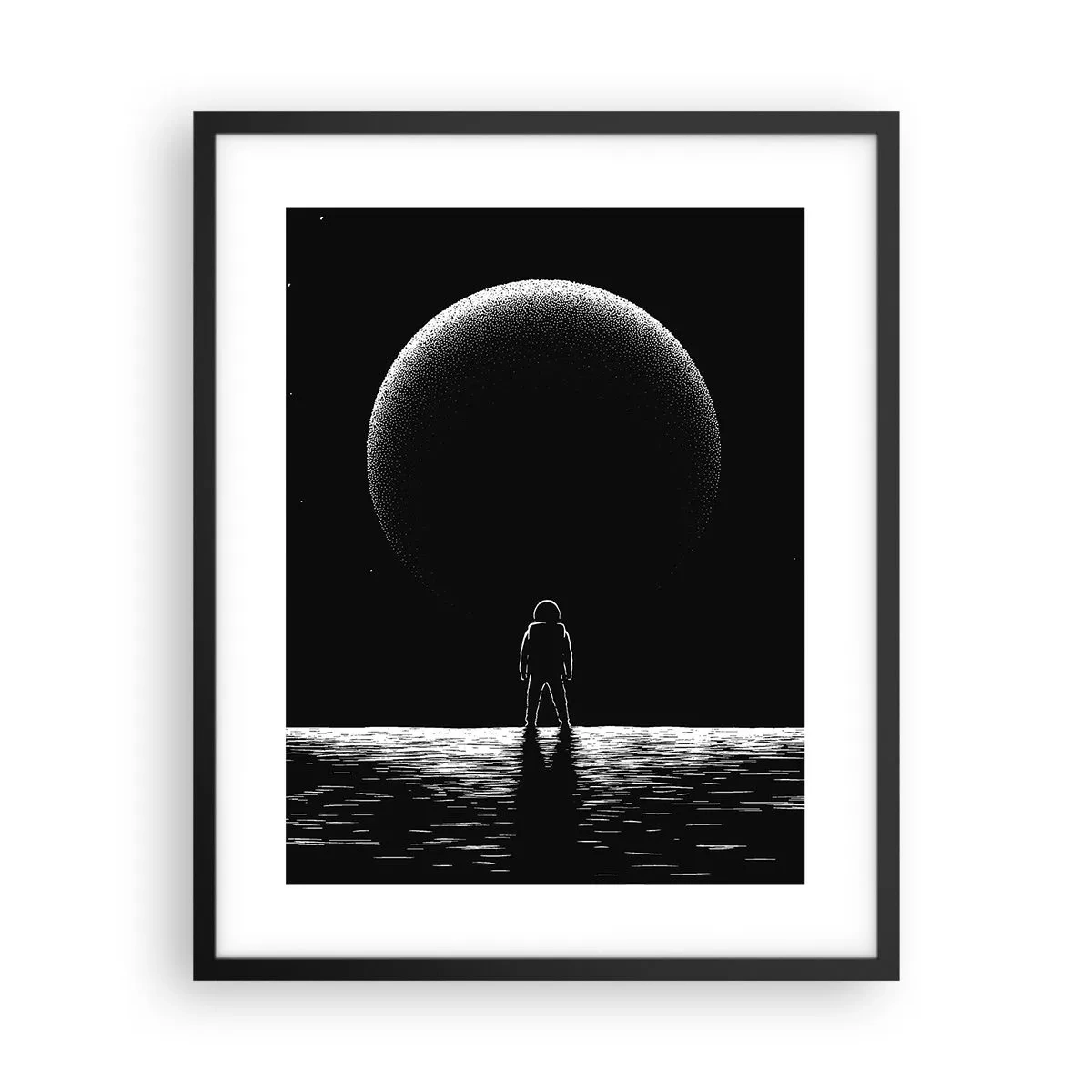 Affisch i svart ram - Ansikte mot ansikte - 40x50 cm