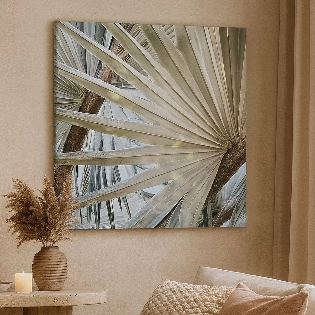 Canvastavla - Bild på duk - Solfjädrarna i tropikerna - 30x30 cm