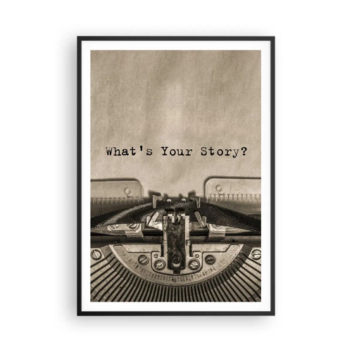 Affisch i svart ram - Svara mig - 70x100 cm